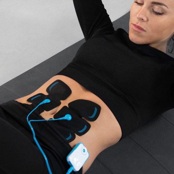 Électrodes abdos Bluetens x6 – Auto-adhésives, forme ergonomique papillon