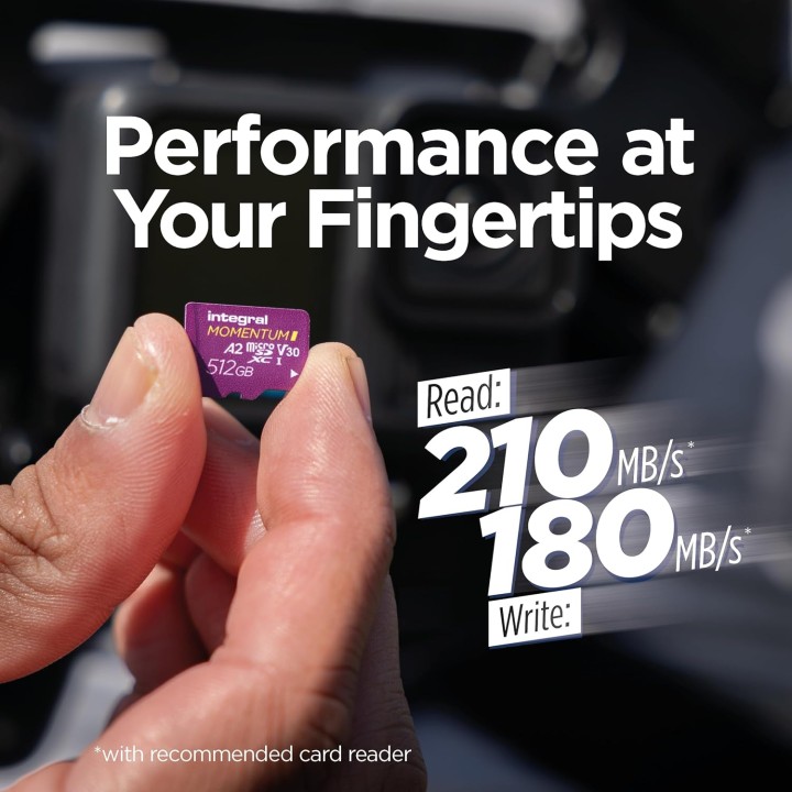 Carte microSDXC 256 Go - Vitesse 210 Mo/s - 4K/5K UHD - Résistante GoPro Drone