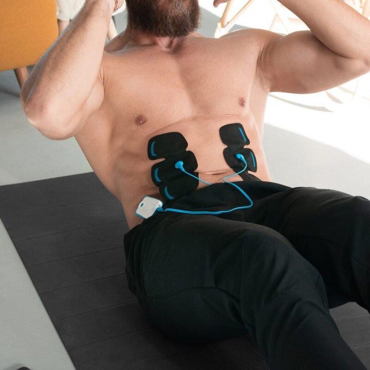 Électrodes abdos Bluetens x6 – Auto-adhésives, forme ergonomique papillon