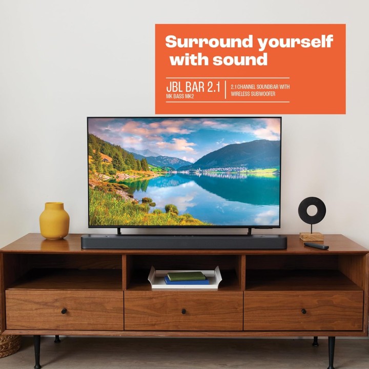 Barre de son JBL 2.1 Deep Bass MK2 - Basses profondes, Bluetooth, caisson sans fil