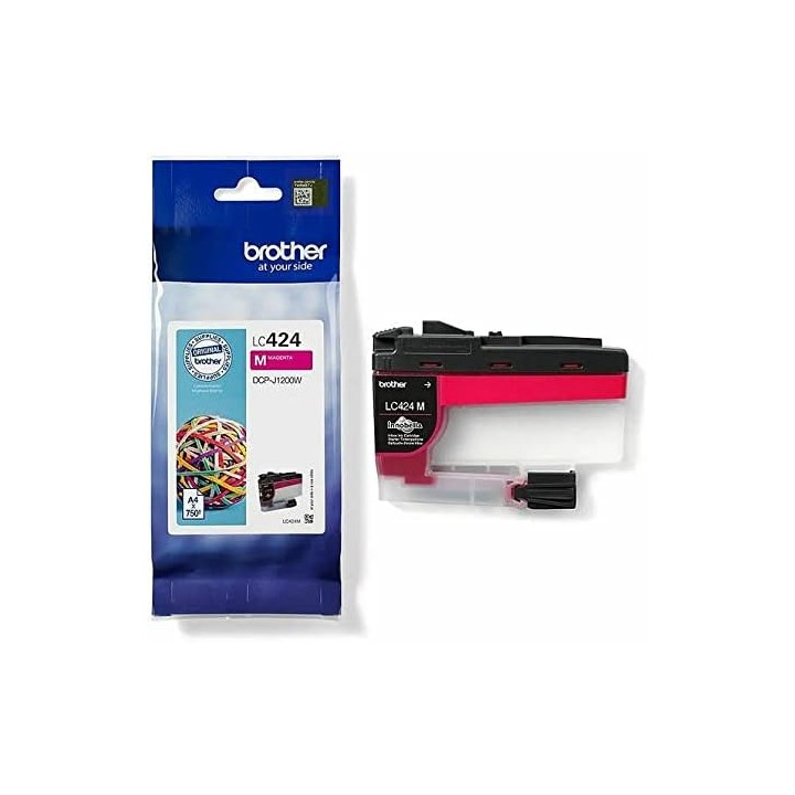 Cartouche d'encre jet d'encre magenta Brother LC-424M - 750 pages - DCP-J1200DW