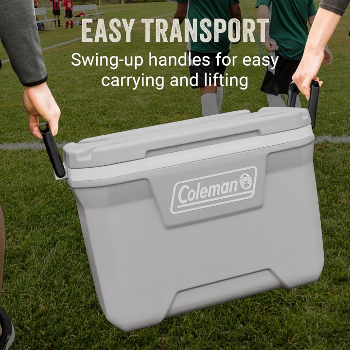 Glacière isotherme 52 L - Couvercle siège - Grande capacité - Coleman gris