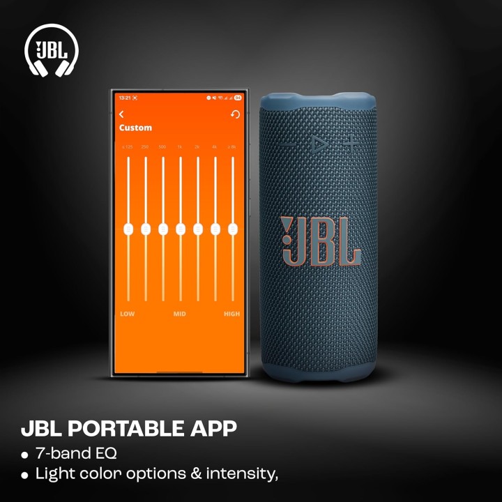 Enceinte Bluetooth compacte étanche IP68 JBL Grip - AI Sound Boost - 14h autonomie - Bleu