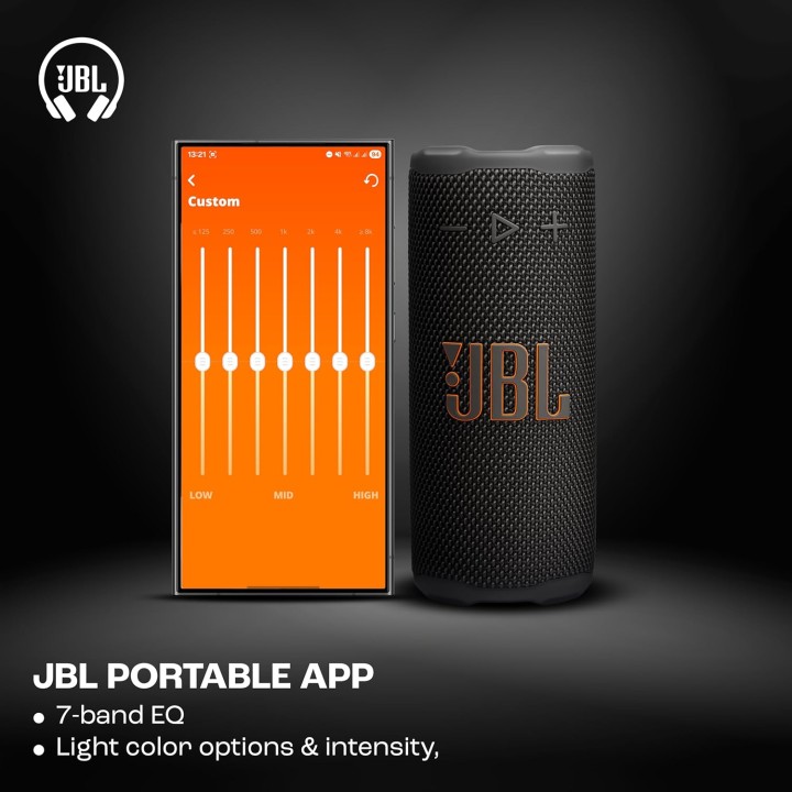 Enceinte Bluetooth compacte JBL Grip - AI Sound Boost - Étanche IP68 - 14h autonomie