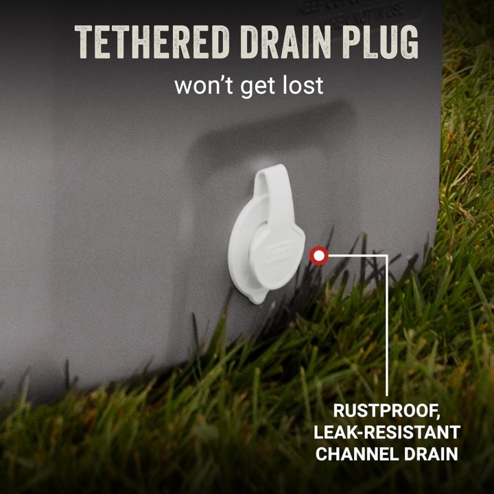 Glacière isotherme 52 L - Couvercle siège - Grande capacité - Coleman gris