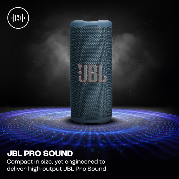 Enceinte Bluetooth compacte étanche IP68 JBL Grip - AI Sound Boost - 14h autonomie - Bleu
