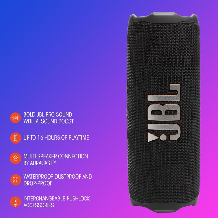 Enceinte portable Bluetooth JBL Flip 7 étanche AI Sound Boost 16h – Sable