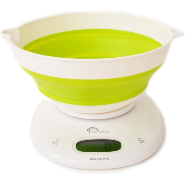 Balance de cuisine numérique bol amovible - LCD, tare, mesure solides et liquides 5kg