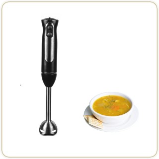 Mixeur plongeant 600 W inox - 8 vitesses turbo, anti-éclaboussures, pied démontable