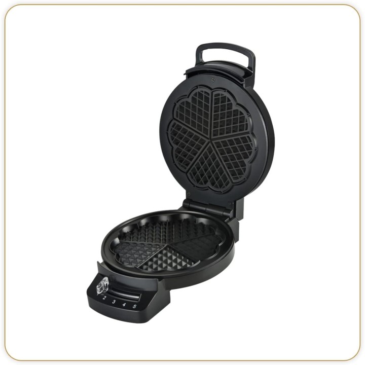 Gaufrier 5 gaufres cœur - 1200 W - Plaques antiadhésives - Thermostat réglable LITTLE BALANCE