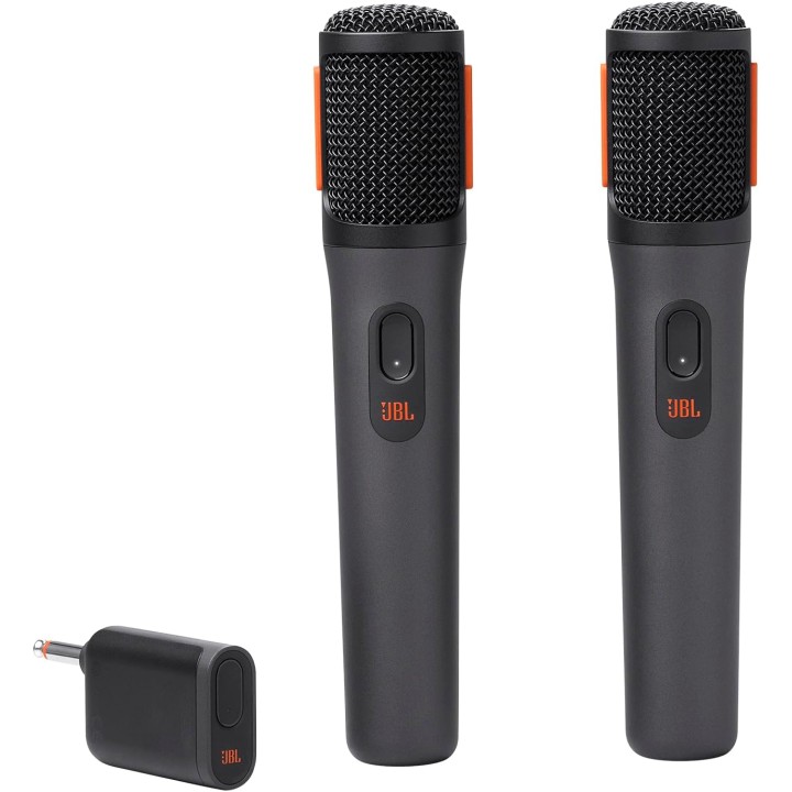 Microphones sans fil JBL Partybox – 2 micros, 20h autonomie, connexion stable, noir