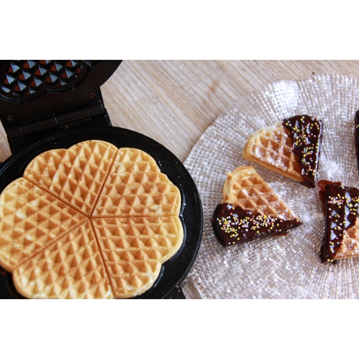 Gaufrier 5 gaufres cœur - 1200 W - Plaques antiadhésives - Thermostat réglable LITTLE BALANCE