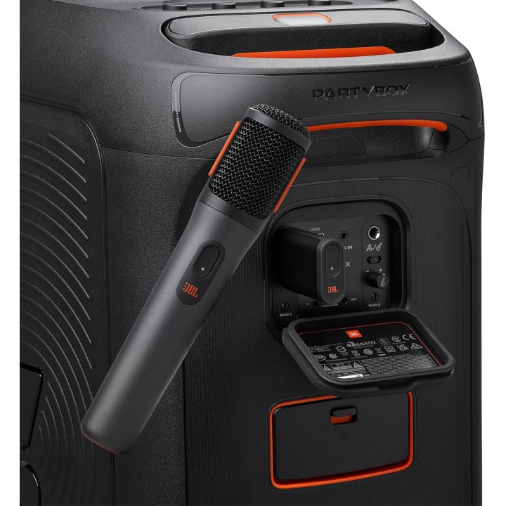 Microphones sans fil JBL Partybox – 2 micros, 20h autonomie, connexion stable, noir