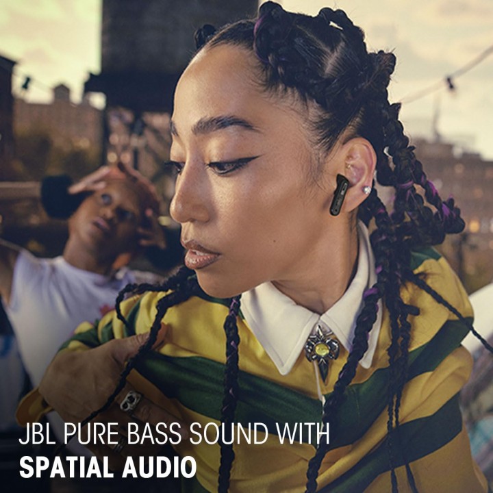 Écouteurs sans fil JBL Tune Beam 2 - Réduction de bruit - Autonomie 48h - Noir