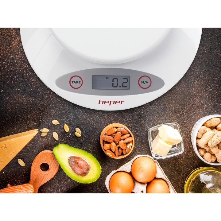 Balance de cuisine numérique bol amovible - LCD, tare, mesure solides et liquides 5kg