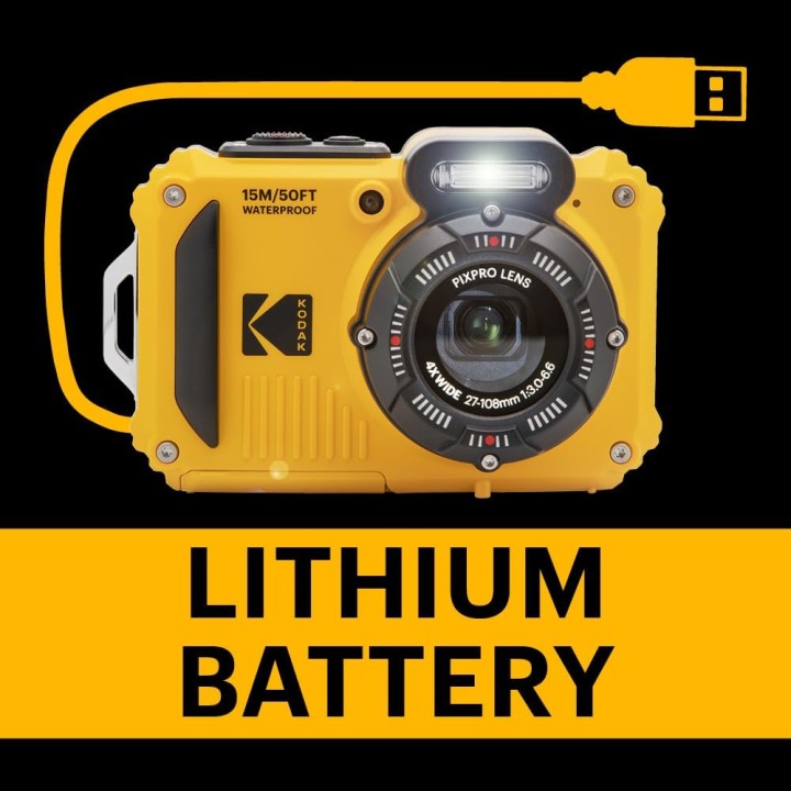 Appareil photo numérique compact étanche 15m - Kodak Pixpro WPZ2 pack 2 batteries SD