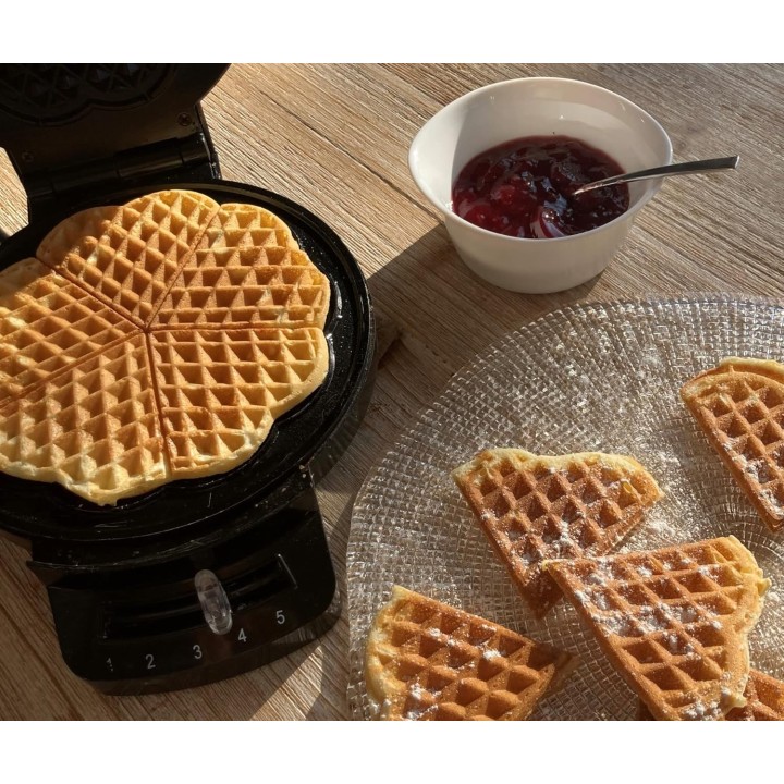 Gaufrier 5 gaufres cœur - 1200 W - Plaques antiadhésives - Thermostat réglable LITTLE BALANCE