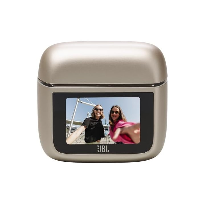 Écouteurs sans fil Bluetooth JBL Tour Pro 3 - Réduction de bruit - Autonomie 40h - Crème