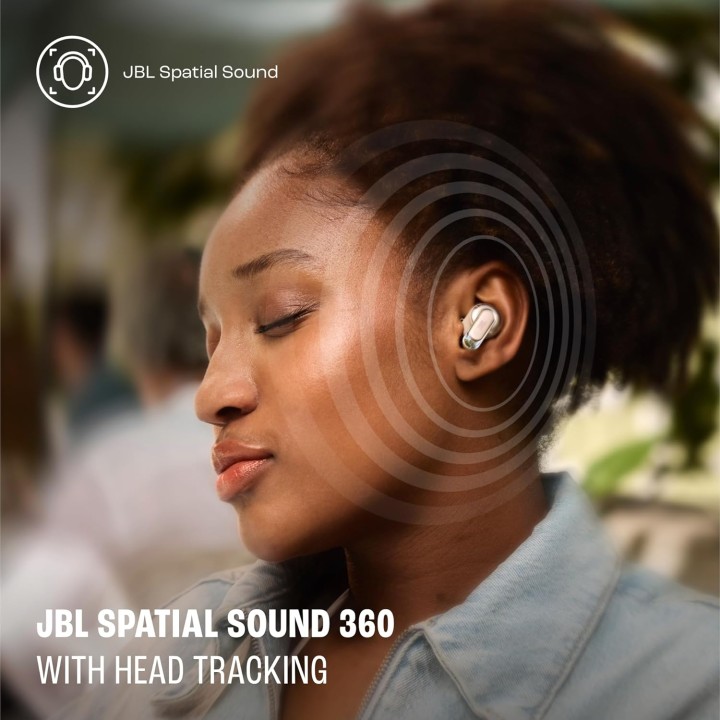 Écouteurs sans fil Bluetooth JBL Tour Pro 3 - Réduction de bruit - Autonomie 40h - Crème