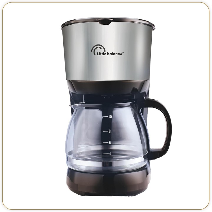 Cafetière filtre 10 tasses - Verseuse verre, inox, maintien au chaud, anti-gouttes