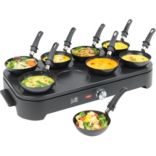 Appareil à raclette, wok et crêpière 3 en 1 FRITEL - 1500W - 1 à 8 pers. - Revêtement sans PFAS
