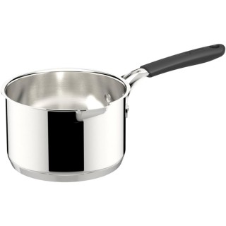 Casserole 16 cm acier inoxydable fond Lagotherm poignée silicone - Lagostina