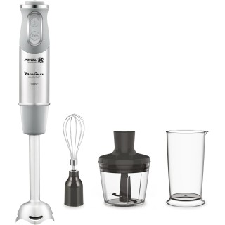 Mixeur plongeant inox Moulinex 1000 W – 10 vitesses, accessoires fouet et hachoir