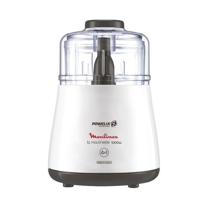 Hachoir Moulinex DPA110 - 1000 W compact blanc - Capacité 500 ml