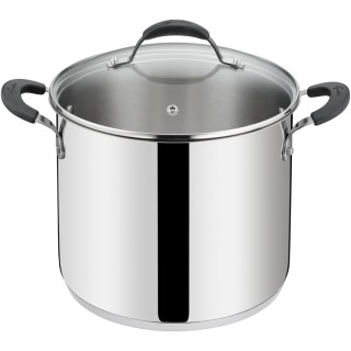 Casserole 20 cm acier inoxydable Tempra Lagotherm - couvercle verre Lagostina