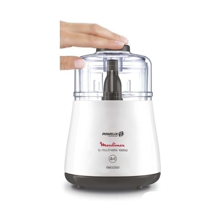 Hachoir Moulinex DPA110 - 1000 W compact blanc - Capacité 500 ml