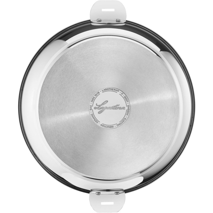 Set de 3 casseroles inox empilables avec poignée amovible 16/18/20 cm - Lagostina