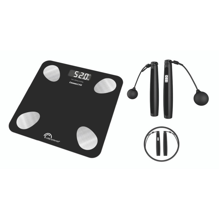 Pèse-personne connecté impédancemètre + corde à sauter Bluetooth SAUTER