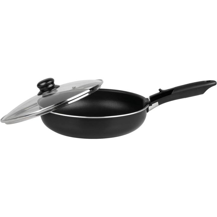 Sauteuse 26 cm aluminium recyclé - anti-adhésif induction couvercle vapeur amovible