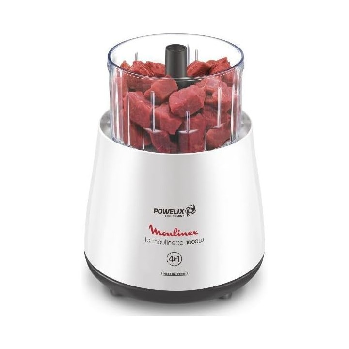 Hachoir Moulinex DPA110 - 1000 W compact blanc - Capacité 500 ml