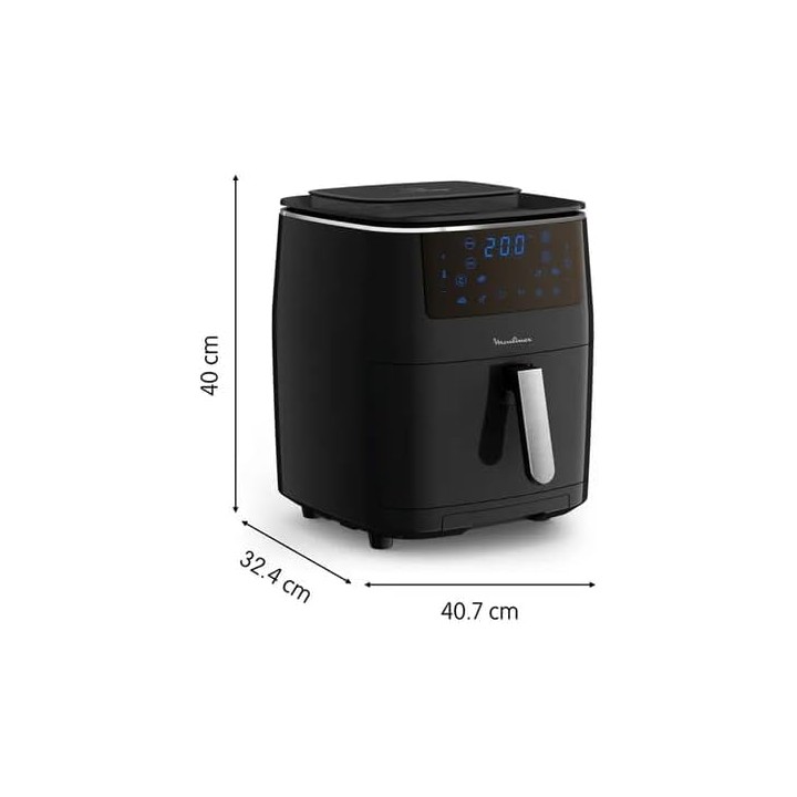 Friteuse airfryer 3-en-1 vapeur et gril 6,5L 1700W - Moulinex Easy Fry noire