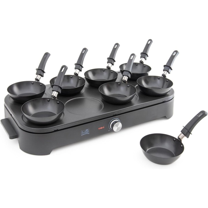 Appareil à raclette, wok et crêpière 3 en 1 FRITEL - 1500W - 1 à 8 pers. - Revêtement sans PFAS