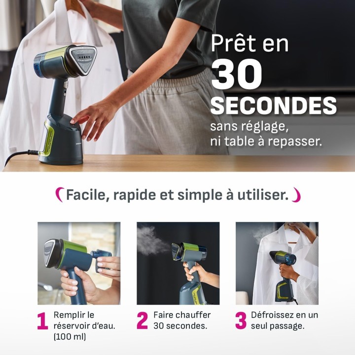 Défroisseur vapeur à main Calor AeroSteam OptiFlow - Rapide, compact, fabrication française