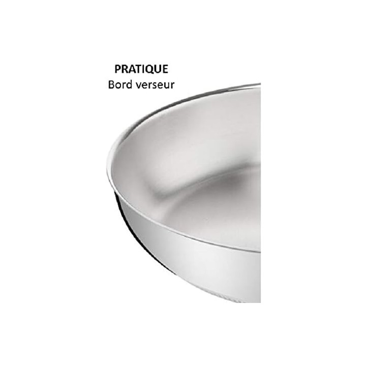 Poêle 28 cm Lagostina Accademia Lagofusion - Acier inoxydable 5 couches induction