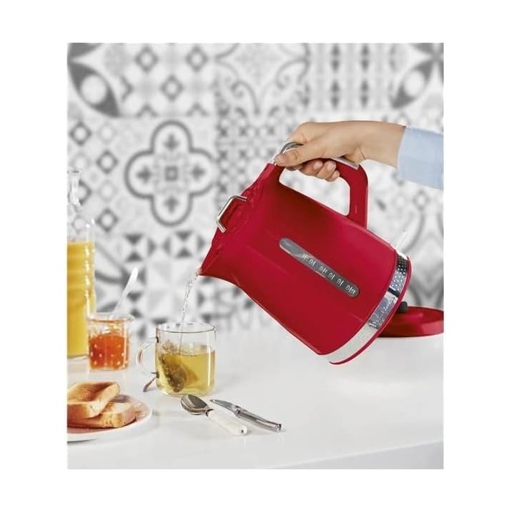 Bouilloire électrique 1,7 L 2400 W - Moulinex - design rouge élégant