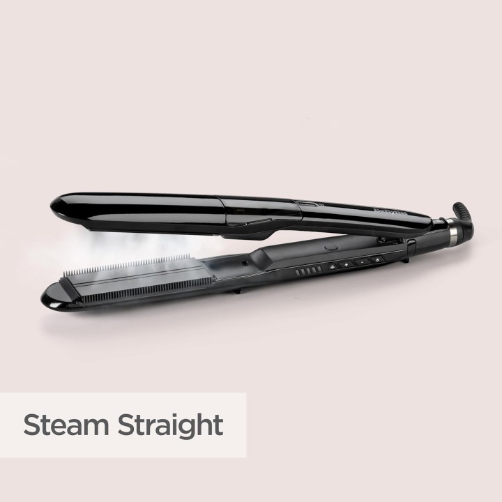 Lisseur vapeur BaByliss - Plaques larges céramique, 5 températures, arrêt auto