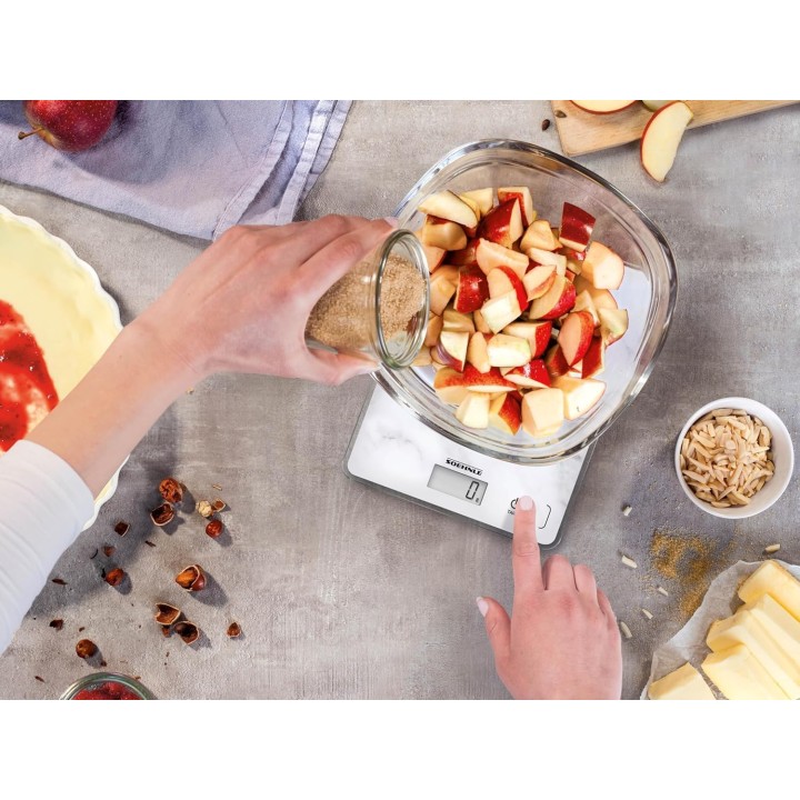 Balance de cuisine électronique compacte Soehnle Page 300 Marble - précision 1 g 5 kg