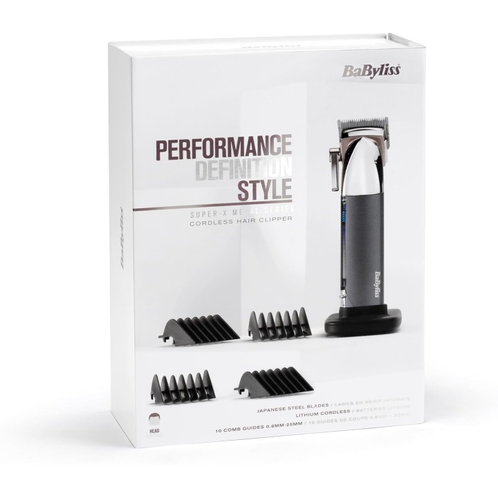 Tondeuse cheveux sans fil - Lames acier japonais - Autonomie 180 min - Affichage digital