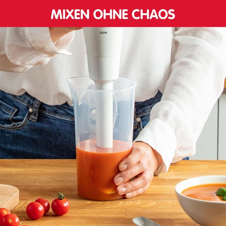 Mixeur plongeant Moulinex Turbomix 350W – Facile d'utilisation – Blanc