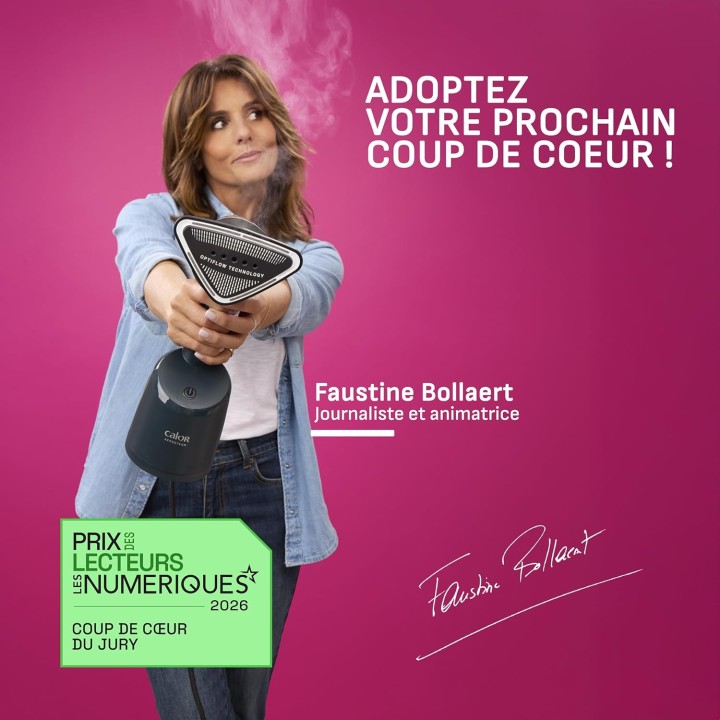 Défroisseur vapeur à main Calor AeroSteam OptiFlow - Rapide, compact, fabrication française