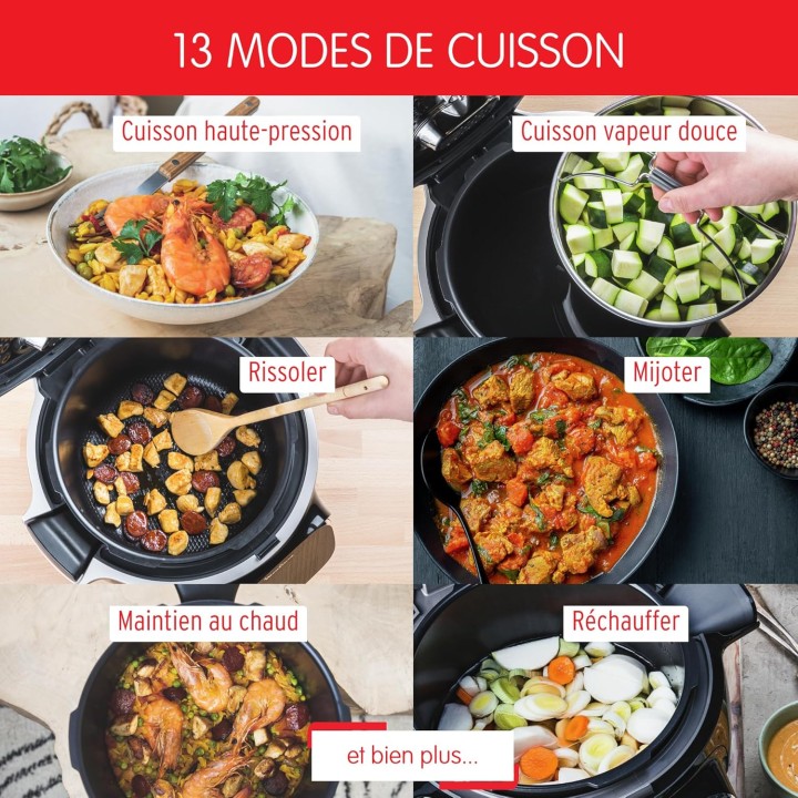 Multicuiseur intelligent Moulinex Cookeo Touch Wifi - 6L, écran tactile, recettes intégrées