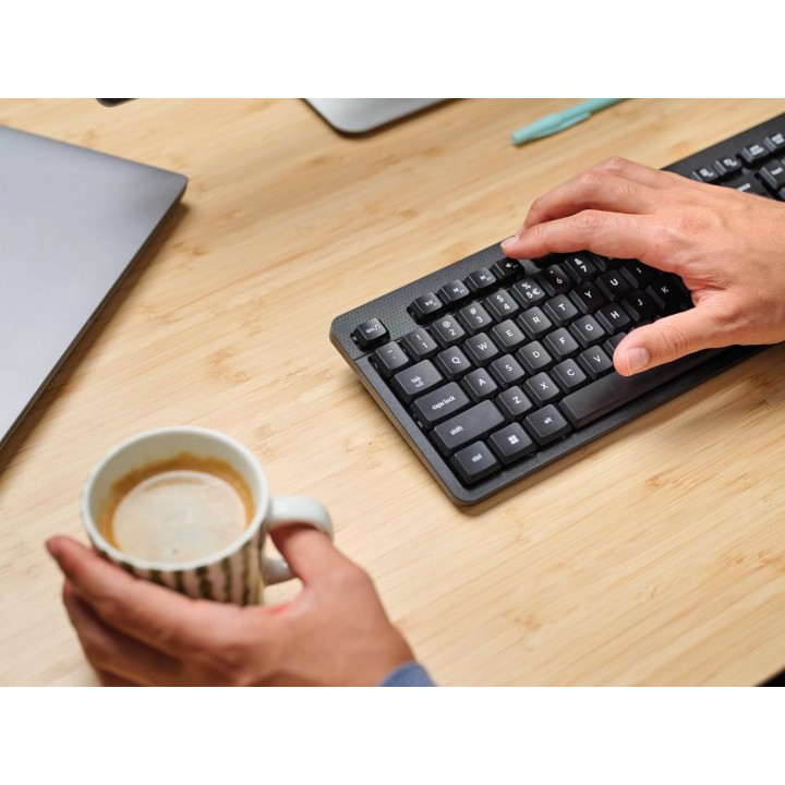Pack clavier et souris sans fil Trust - Silencieux AZERTY résistant éclaboussures noir