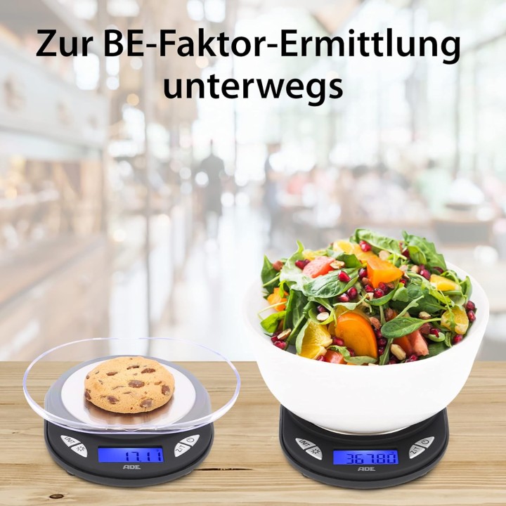 Balance de précision digitale 0,01g ADE TE1700 - Acier brossé noir compacte