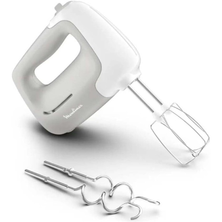 Batteur électrique Moulinex Prep'Mix 450 W - 5 vitesses turbo - Fouets et crochets inox