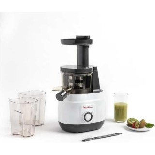 Extracteur de jus électrique pressage à froid Moulinex Juiceo silencieux - acier inoxydable