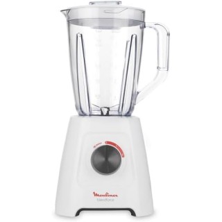 Blender Moulinex LM420110 - 2L 600W acier inoxydable léger - blanc